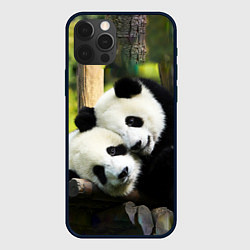 Чехол iPhone 12 Pro Влюблённые панды