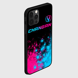 Чехол для iPhone 12 Pro Changan - neon gradient: символ сверху, цвет: 3D-черный — фото 2