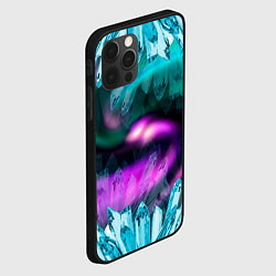 Чехол для iPhone 12 Pro Кристаллы и северное сияние, цвет: 3D-черный — фото 2