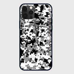 Чехол для iPhone 12 Pro Городской пиксель камуфляж, цвет: 3D-черный