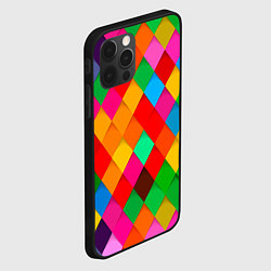 Чехол для iPhone 12 Pro Цветные лоскуты - пэчворк, цвет: 3D-черный — фото 2