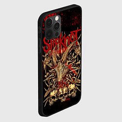 Чехол для iPhone 12 Pro Slipknot red black, цвет: 3D-черный — фото 2
