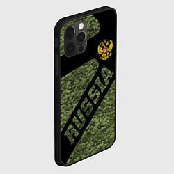 Чехол для iPhone 12 Pro Камуфляж - RUSSIA, цвет: 3D-черный — фото 2