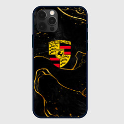 Чехол iPhone 12 Pro Gold Porsche