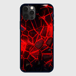 Чехол iPhone 12 Pro Кристаллы в красных нитях