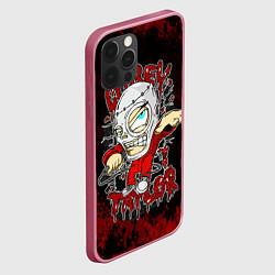 Чехол для iPhone 12 Pro Slipknot skull, цвет: 3D-малиновый — фото 2