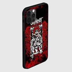 Чехол для iPhone 12 Pro Slipknot - скелет, цвет: 3D-черный — фото 2