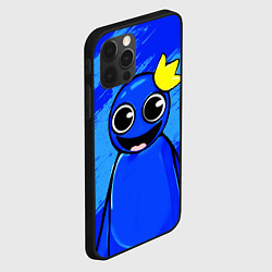 Чехол для iPhone 12 Pro Радужные друзья: веселый Синий, цвет: 3D-черный — фото 2