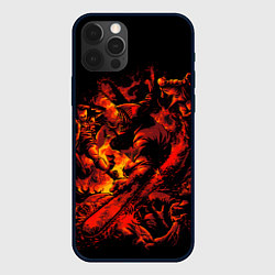 Чехол для iPhone 12 Pro Человек бензопила против всех, цвет: 3D-черный