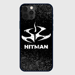 Чехол iPhone 12 Pro Hitman с потертостями на темном фоне