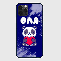 Чехол iPhone 12 Pro Оля панда с сердечком