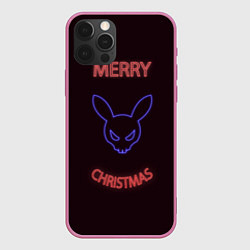 Чехол iPhone 12 Pro Neon christmas bunny