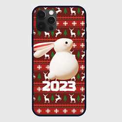 Чехол iPhone 12 Pro Белый большой кролик 2023