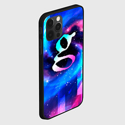 Чехол для iPhone 12 Pro Garbage неоновый космос, цвет: 3D-черный — фото 2