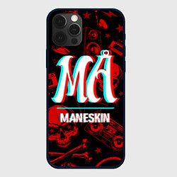 Чехол iPhone 12 Pro Maneskin rock glitch