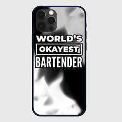 Чехол iPhone 12 Pro Worlds okayest bartender - dark