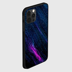 Чехол для iPhone 12 Pro Звёздное абстрактное фиолетовое небо, цвет: 3D-черный — фото 2