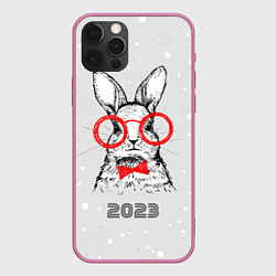 Чехол iPhone 12 Pro Снегопад и кролик 2023