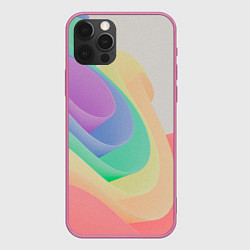 Чехол iPhone 12 Pro Волнообразные разноцветные листы