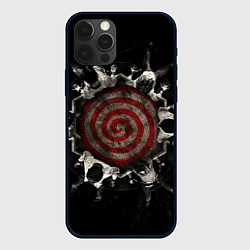 Чехол для iPhone 12 Pro Спираль арт, цвет: 3D-черный