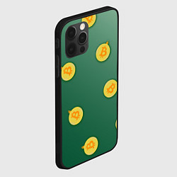 Чехол для iPhone 12 Pro Елочное украшение биткоин, цвет: 3D-черный — фото 2