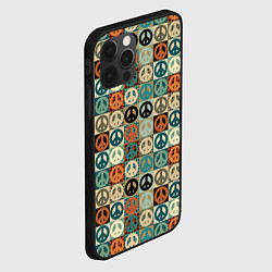 Чехол для iPhone 12 Pro Peace symbol pattern, цвет: 3D-черный — фото 2