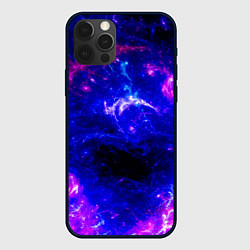 Чехол iPhone 12 Pro Неоновый космос со звездами