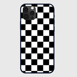 Чехол для iPhone 12 Pro Шахматные клетки - текстура, цвет: 3D-черный