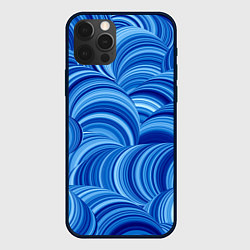 Чехол iPhone 12 Pro Дуговой шлейф - синий паттерн