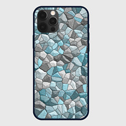 Чехол для iPhone 12 Pro Мозаика из цветных камней, цвет: 3D-черный