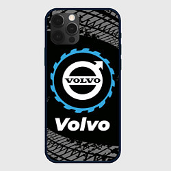 Чехол iPhone 12 Pro Volvo в стиле Top Gear со следами шин на фоне