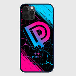 Чехол iPhone 12 Pro Deep Purple - neon gradient