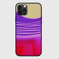 Чехол iPhone 12 Pro Волнообразные листы разных цветов