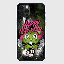 Чехол iPhone 12 Pro Geen rabbit happy new year