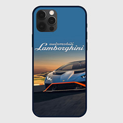 Чехол iPhone 12 Pro Lamborghini Huracan STO - car racing