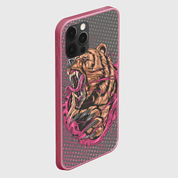 Чехол для iPhone 12 Pro Медведь прорывается, цвет: 3D-малиновый — фото 2