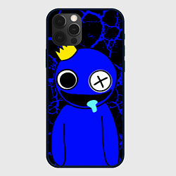 Чехол для iPhone 12 Pro Радужные друзья - персонаж Синий, цвет: 3D-черный