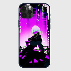 Чехол для iPhone 12 Pro Люси нетраннер - фиолетовый, цвет: 3D-черный