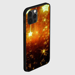 Чехол для iPhone 12 Pro Золотистае звёзды, цвет: 3D-черный — фото 2
