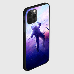 Чехол для iPhone 12 Pro Космонавт в безвоздушном пространстве, цвет: 3D-черный — фото 2