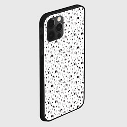 Чехол для iPhone 12 Pro Кошки черно-белый паттерн, цвет: 3D-черный — фото 2