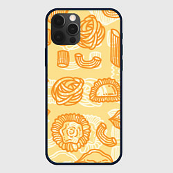 Чехол для iPhone 12 Pro Макарошки, цвет: 3D-черный