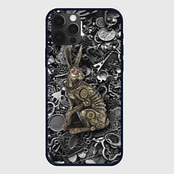 Чехол iPhone 12 Pro Металлический заяц - стимпанк