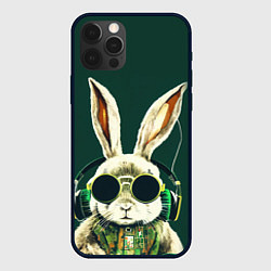 Чехол iPhone 12 Pro Заяц меломан