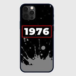 Чехол для iPhone 12 Pro 1976 - в красной рамке на темном, цвет: 3D-черный