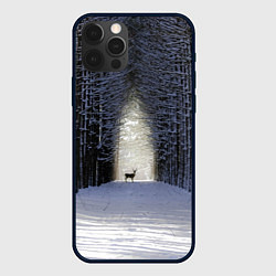 Чехол iPhone 12 Pro Олень в зимнем лесу