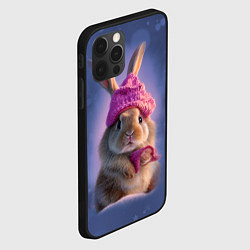 Чехол для iPhone 12 Pro Ушастик в вязаной шапочке, цвет: 3D-черный — фото 2