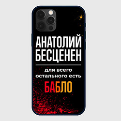 Чехол для iPhone 12 Pro Анатолий бесценен, а для всего остального есть ден, цвет: 3D-черный