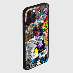 Чехол для iPhone 12 Pro Очень пёстрый арт, цвет: 3D-черный — фото 2