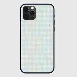 Чехол для iPhone 12 Pro Многоцветный в пастельных тонах сетчатый узор, цвет: 3D-черный